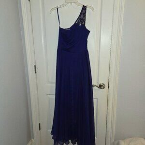 Betsy & Adam size 6 Purple Ball Gown or Prom Dress one shoulder sequin